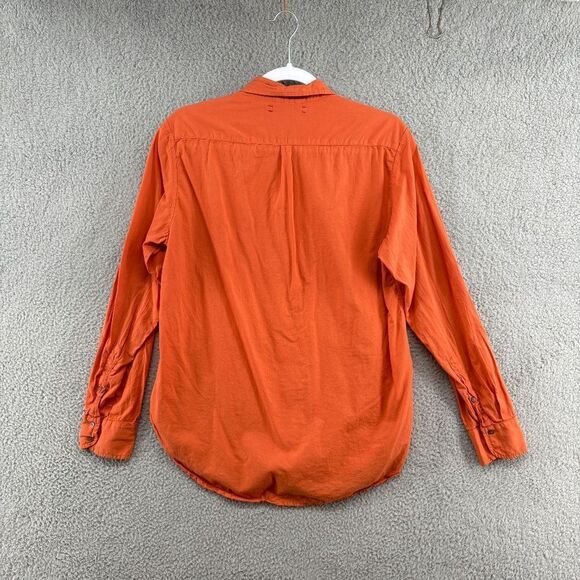 Xirena Beau Shirt Button Front Blouse Cotton Orange size XS Oversized - Picture 5 of 8